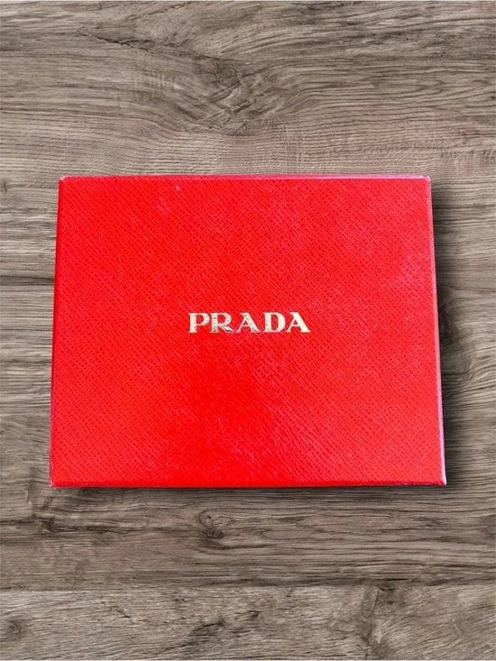 PRADA Authentic Red Saffiano Luxury Presentation Gift Storage Box Set