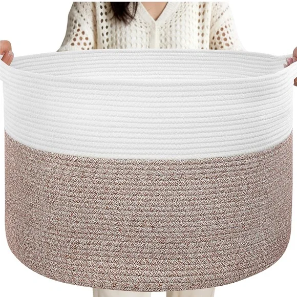 XXL large laundry basket 90L Cotton Storage Basket storage and organizers