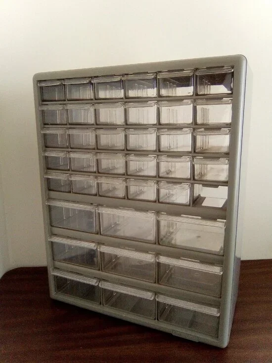 Stack-On 39-Bin Plastic Drawer Storage Cabinet, 15