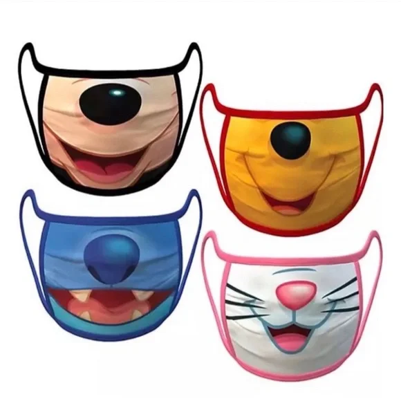 4 Pk. Mask: Mickey, Marie,Stitch & Winnie The Pooh