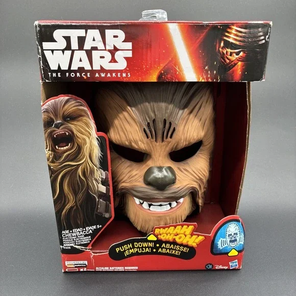 Star Wars The Force Awakens Chewbacca Electronic Roaring Sound Mask Sealed Box