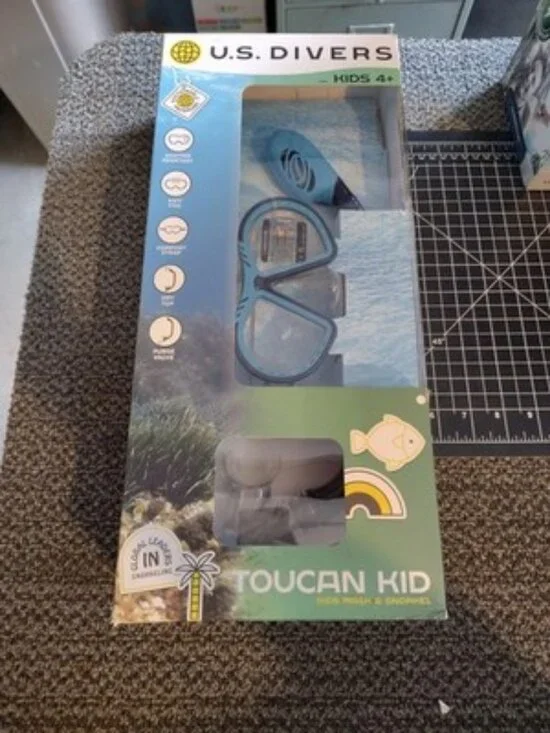 Toucan Jr Kids Boys 4+ Mask And Snorkeling Combo US Divers Blue