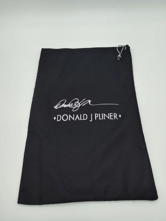 DONALD J PLINER Black Drawstring Dust Bag Shoe Storage Travel Pouch EUC