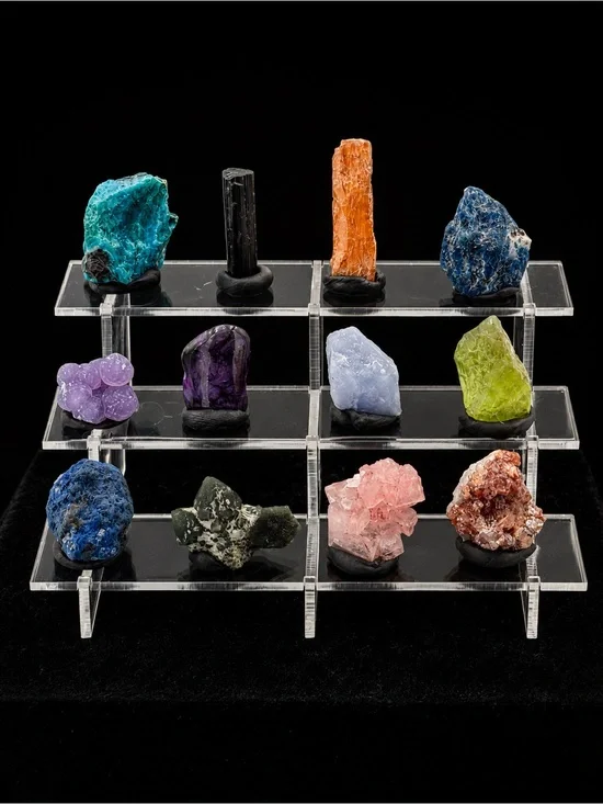 Clear Acrylic 3-Tier Display Stand of Mini Specimens