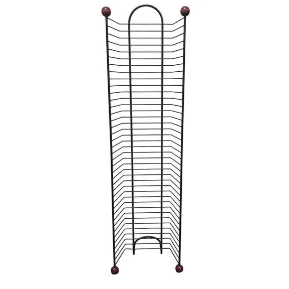 Y2K DVD Blue-Ray Game Rack Tower Media Storage Black Metal Wire Holds 38  32”