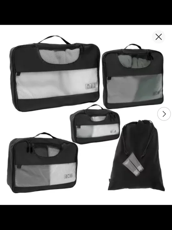 Joan & David 6 Piece Travel Packing Cube Set green One Size
