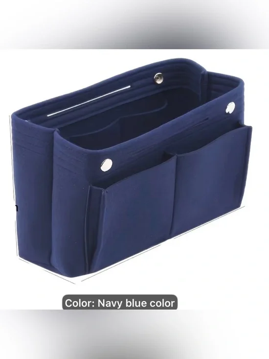 Navy Blue Felt Tote Organizer Insert