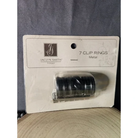 Jaclyn Smith 7‎ Clip Metal Curtain Panel  Rings  - Burnished Bronze 1.18 in~NIP