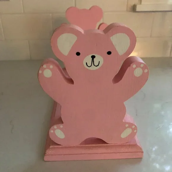Hand Painted Bear Bookshelf