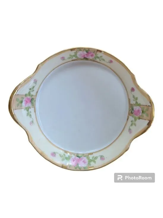 Vintage Nippon Hand Painted Floral Tray 6