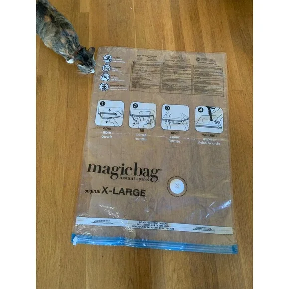 Magic Bag Vacuum Seal Storage Bag Original X-Large Clear Space Saver Organizer