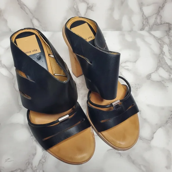 Dolce Vita Black Women's Heeled Sandals Size 6