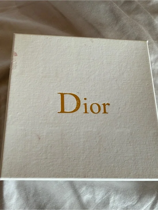 Authentic Christian Dior Empty Box White / Gold Fits Wallet Strap Belt 5”x5”x2.5