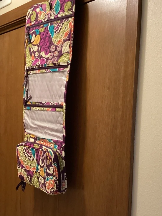 Vera Bradley Quilted Hanging Organizer in Purple Multi