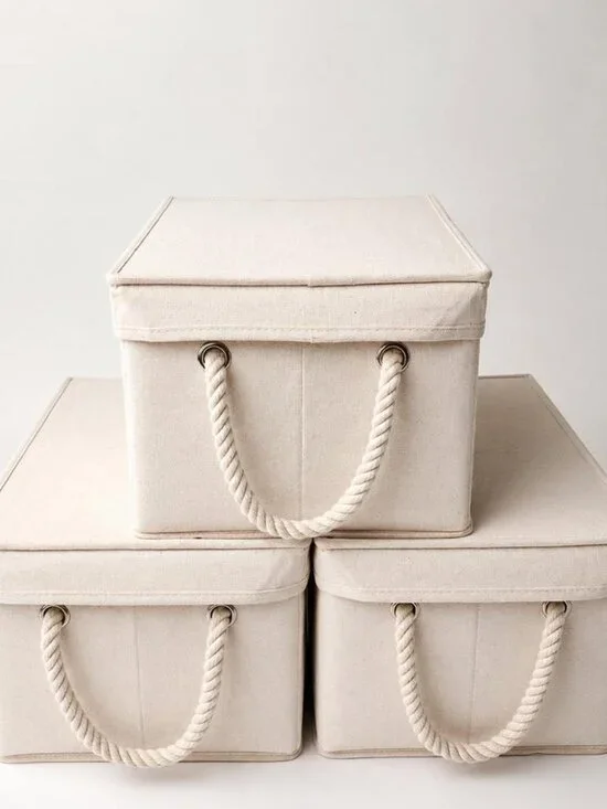 Cream and White Storage-and-organization