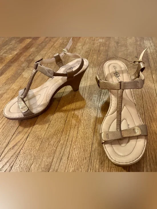 Born Metallic Bronze T-Strap Heels