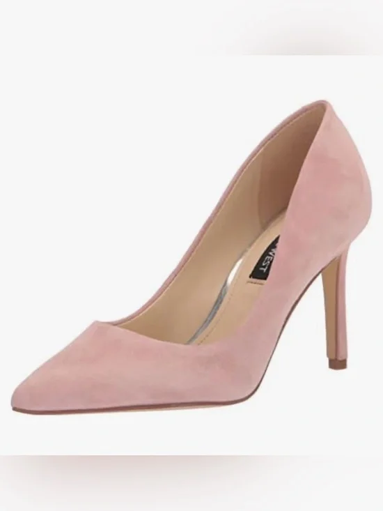 Nine West Blush Suede Pointed Toe Heel Pumps (10)
