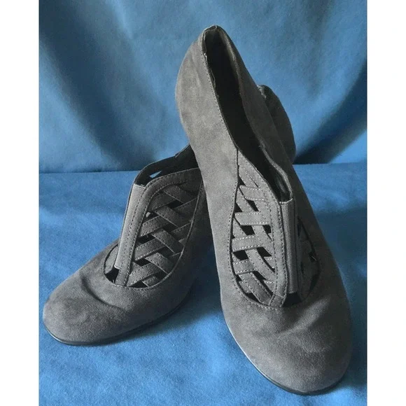 Aerosoles Whimsigoth Cage Heels Booties Gray Clubwear Going Out Party Size 8 M