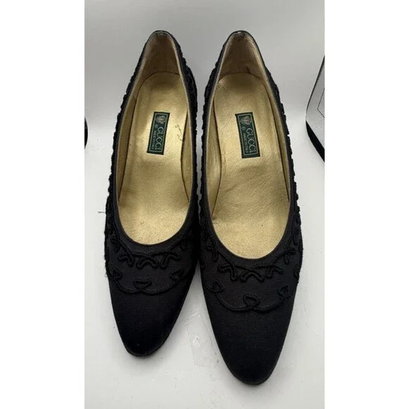 🖤✨ Vintage Gucci Designer Shoes | Size EU 36 | Black | Original Box Included 👠