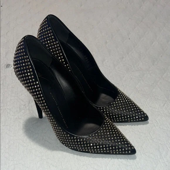 Giuseppe Zanotti Studded Black High Heels Size 38