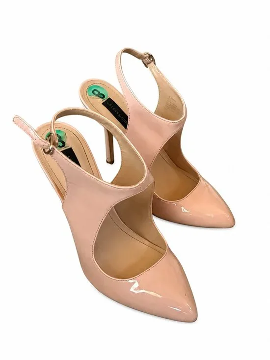 Steven Steve Madden Rossie Blush Patent Slingback Heels Size 8