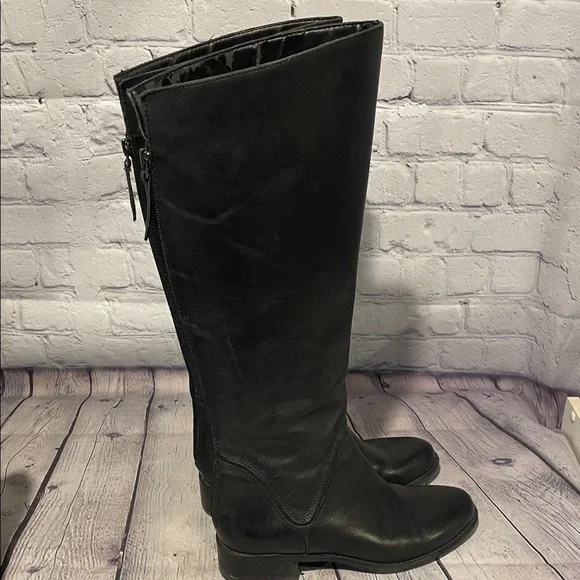 Franco Sarto Black leather Boots Sz 6