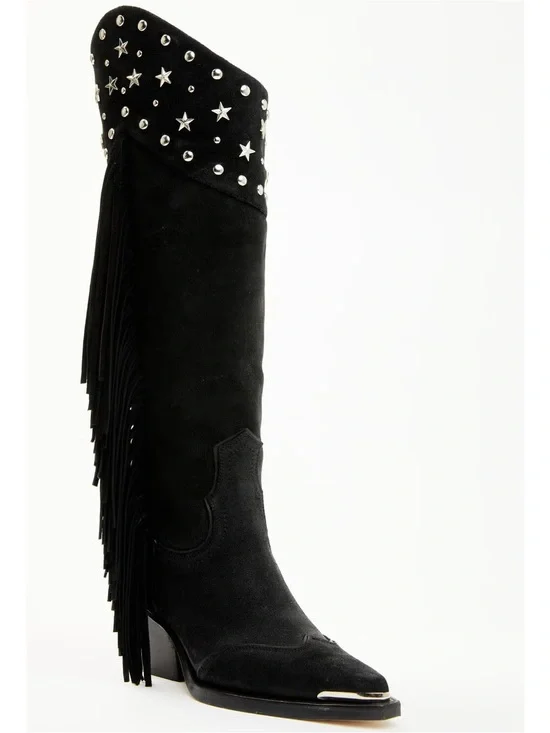 Wonderwest Gloria Embellished Fringe Tall Boots