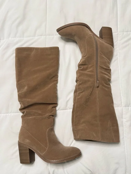 Women’s Tall Slouch Suede Boots - Taupe
