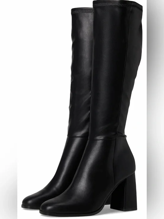 Steve Madden Black Over-the-Knee Block Heel Boots