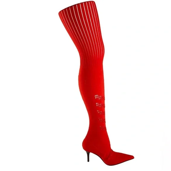 Donald J Pliner Elektra Crepe Elastic Over The Knee Boots