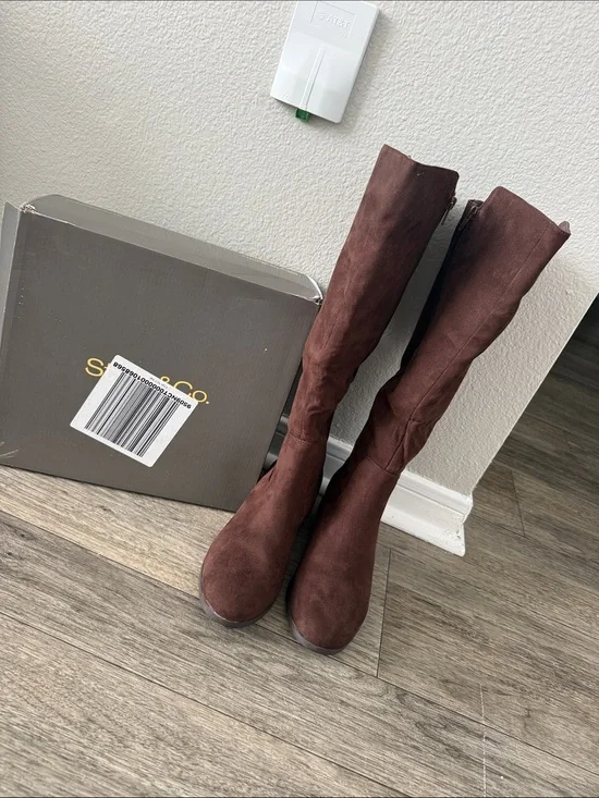 Style & Co. Brown Over-the-Knee Suede Boots