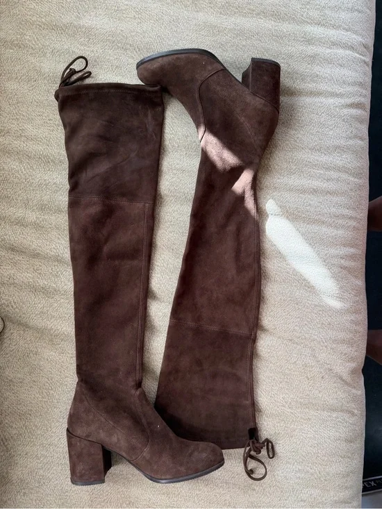 Stuart Weitzman Chocolate Brown Suede Over-the-Knee Boots size 6