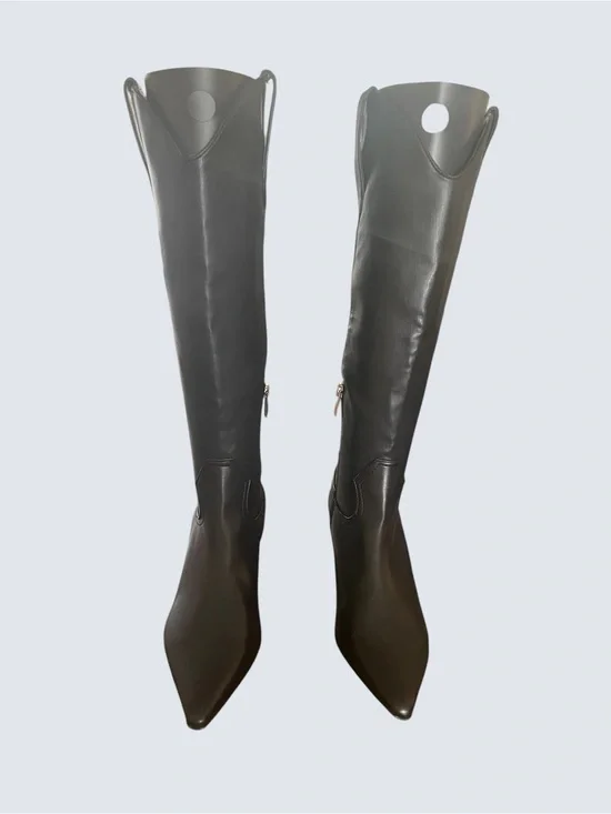 Steven Madden Tall Pointed-Toe Black Women’s Size 7 Knee-High Boots