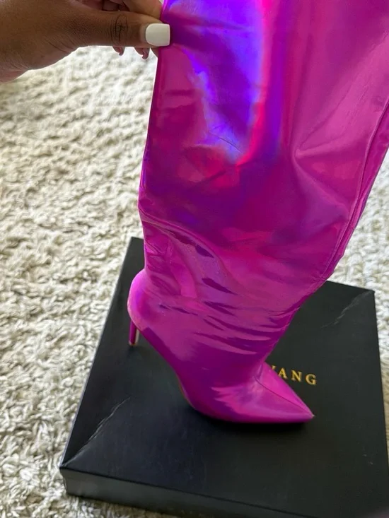 Fuchsia Metallic Knee-High Boot size 8