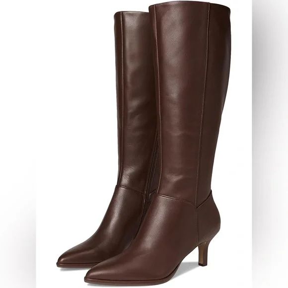 Madden Girl Brown Leather Knee-High Boots