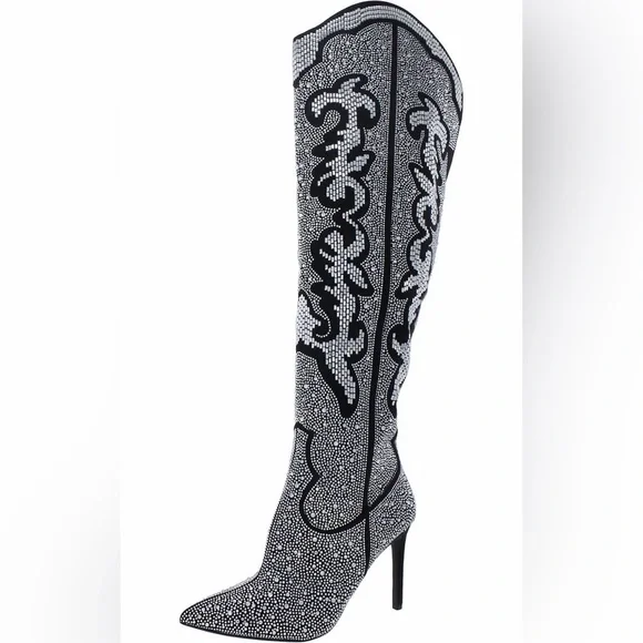INC International Concepts Rhinestone Cowboy Boots 5 New Without Box