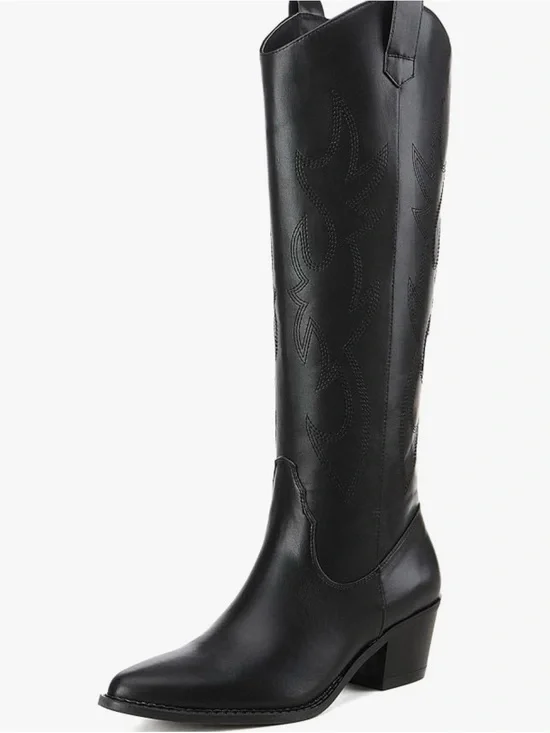 Women's Tall Western Pull-On Boot - Black