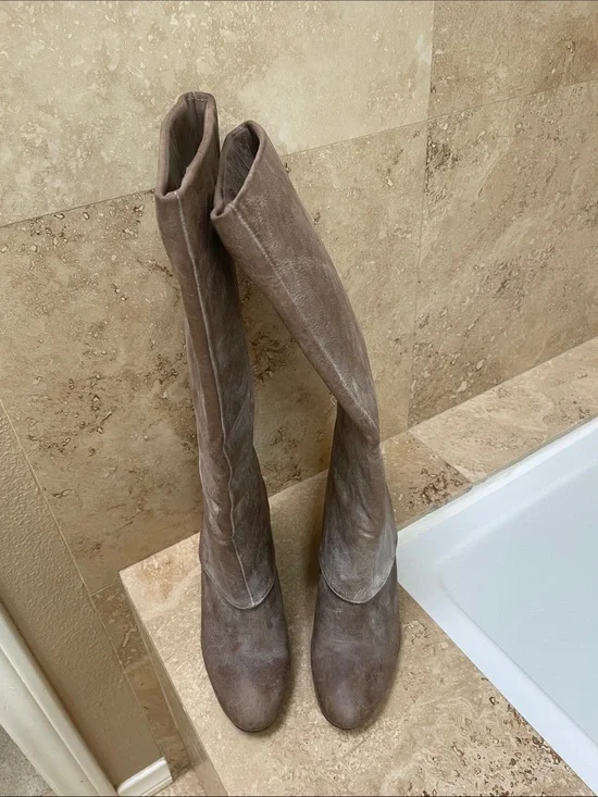 Tall Women's Taupe Suede Boots - Classic Knee-High Style- Steven