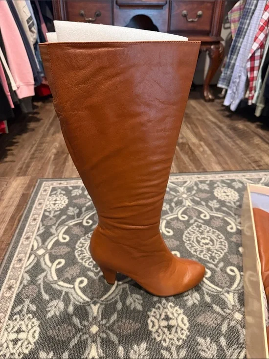 Theme brand Women's Tall Brown Leather Boots