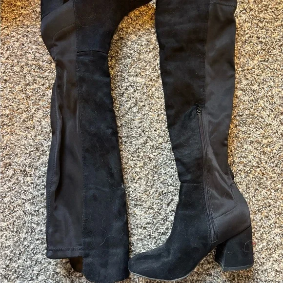 SHEIN Black Over the Knee Boots