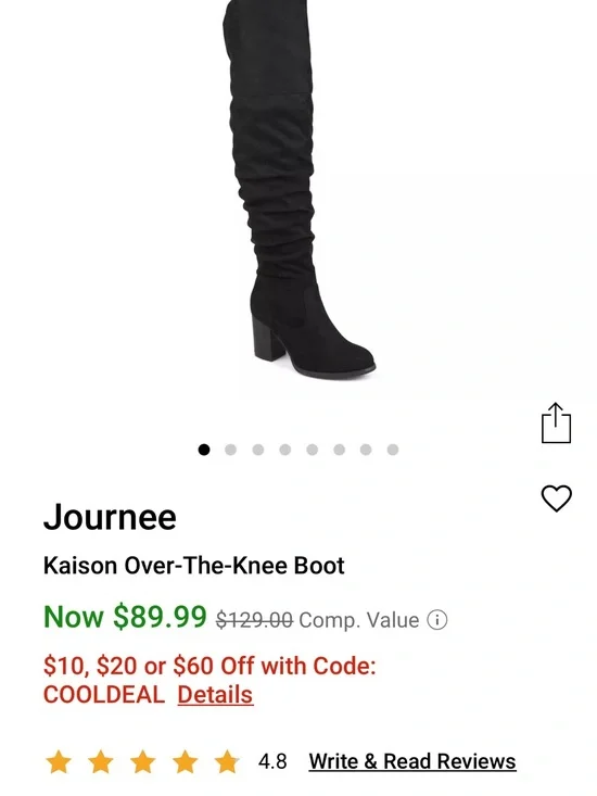 Journee Collection Kaison Over-the-Knee Boot - Black