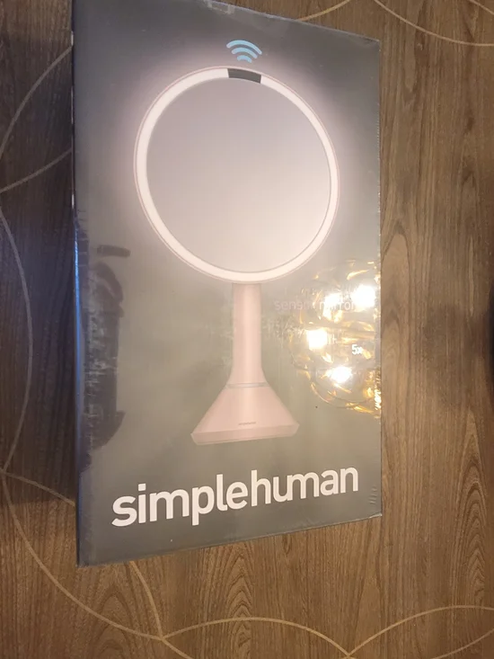 simplehuman Pink LED Lighted Sensor Vanity Mirror