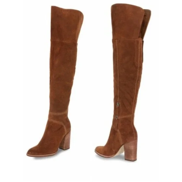 Dolce Vita Cash Over The Knee Thigh High Chestnut‎ Suede Boots Size 8