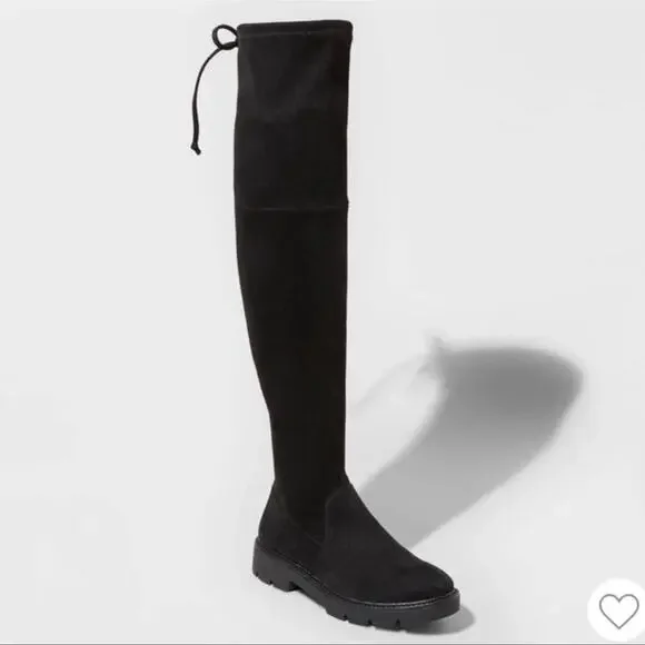 Over The Knee Womens Boots Size 5.5 A New Day Women's Saoirse Black NWT