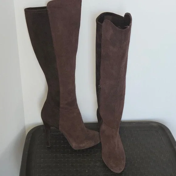Jessica‎ Simpson Avalona Boots Womens 7.5 Brown Suede Over The Knee Stiletto