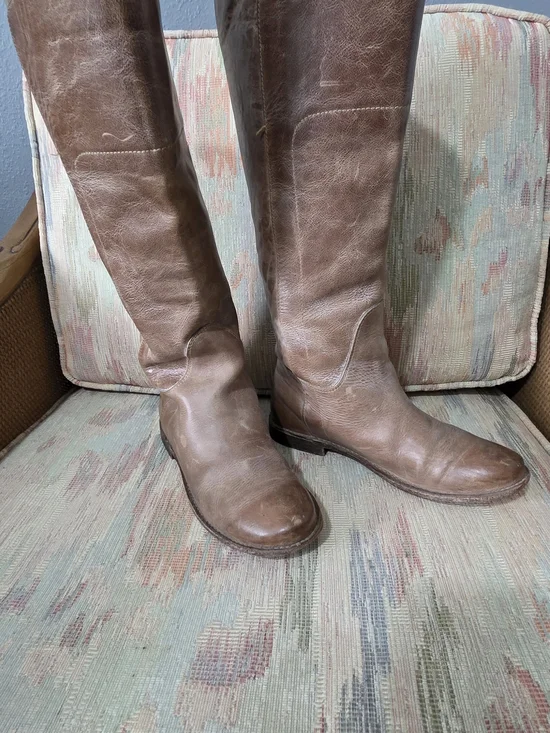 Frye Brown Leather Over-the-Knee Riding Boots