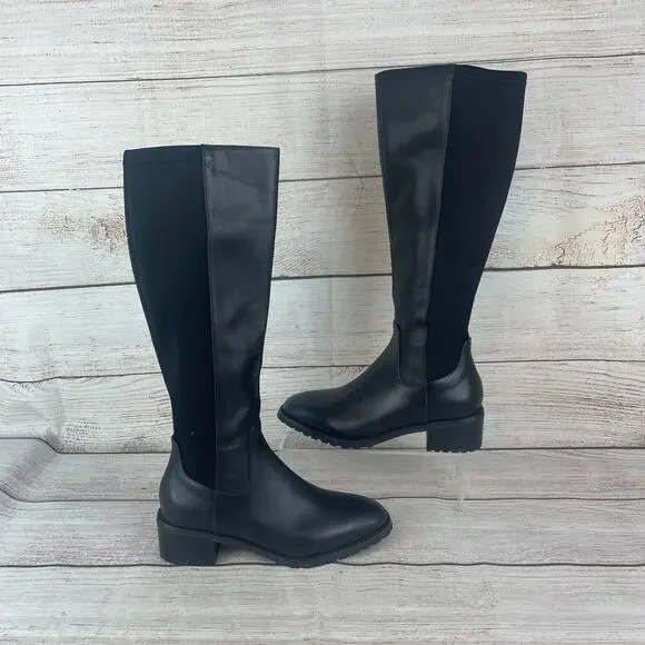 Blondo Starling Womens Sz 6M Knee High Boots Zip Black Waterproof