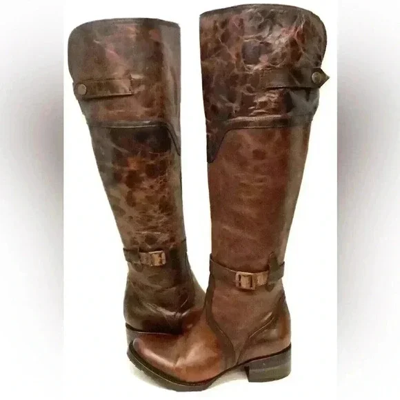 NEW Freebird by Steven Quebec Antique Brown Leather Equestrian OTK Boot Sz 8