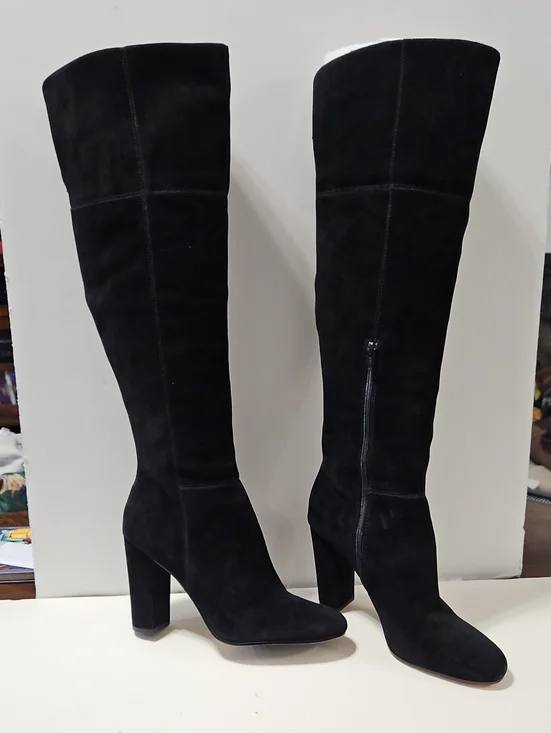 Gianni Bini Black Suede Over-The- Knee Women's Boots