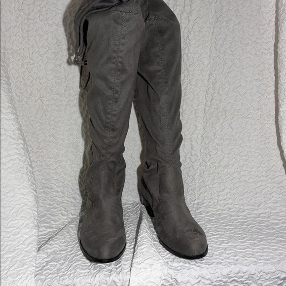 Charles By Charles David Dark Gray Over the Knee Boots NWOT